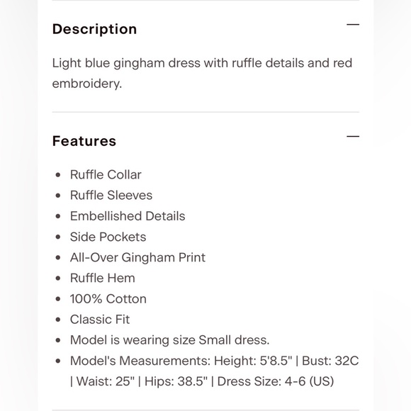 New J. Marie Rebel Ruffle Neck Blue and Red Gingham Dress size XS - Picture 16 of 16